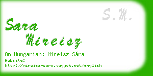 sara mireisz business card